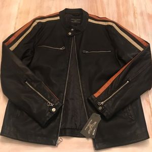 NEW WITH TAGS leather moto jacket